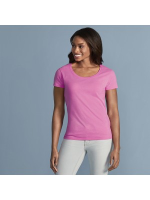 Plain Softstyle® women's deep scoop t-shirt Gildan 153 GSM